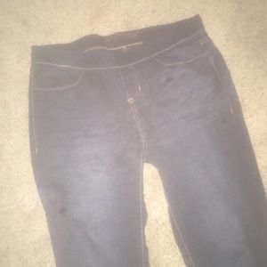 Dark wash pants